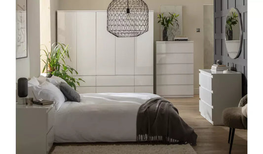 Habitat Jenson Gloss 3 Drawer Chest - White