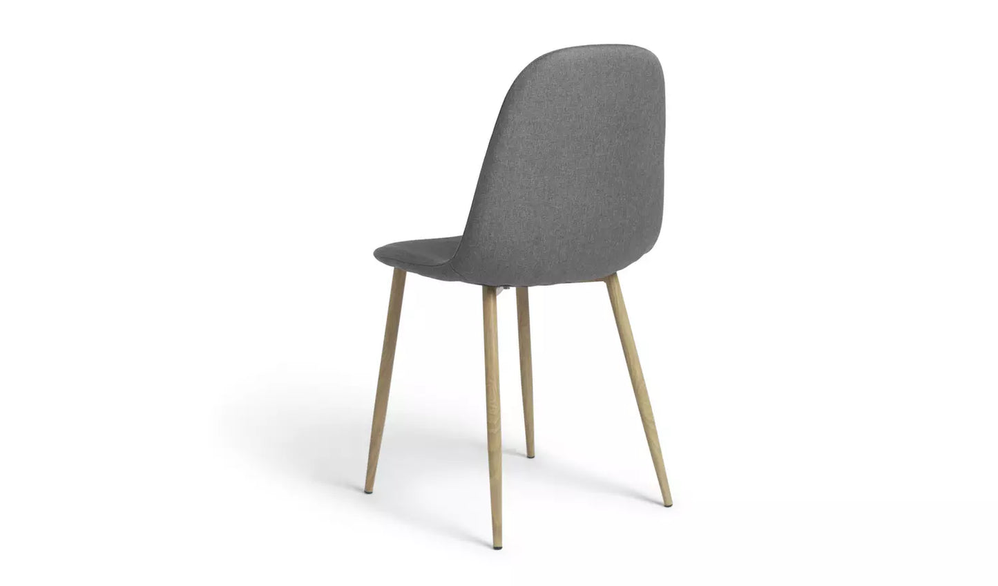 Assembled Habitat Beni Pair of Fabric Chairs - Grey