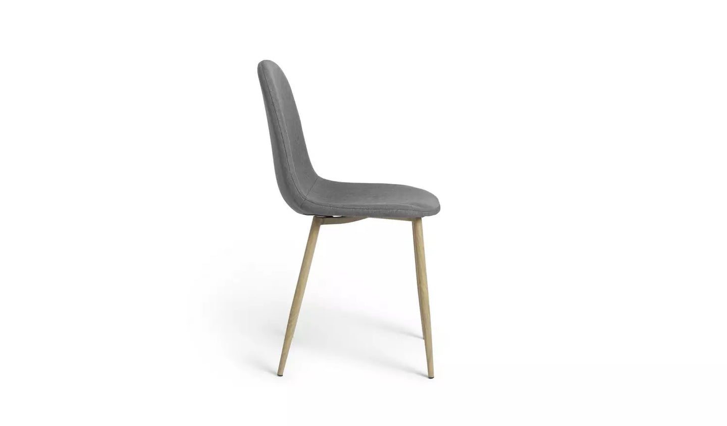 Assembled Habitat Beni Pair of Fabric Chairs - Grey