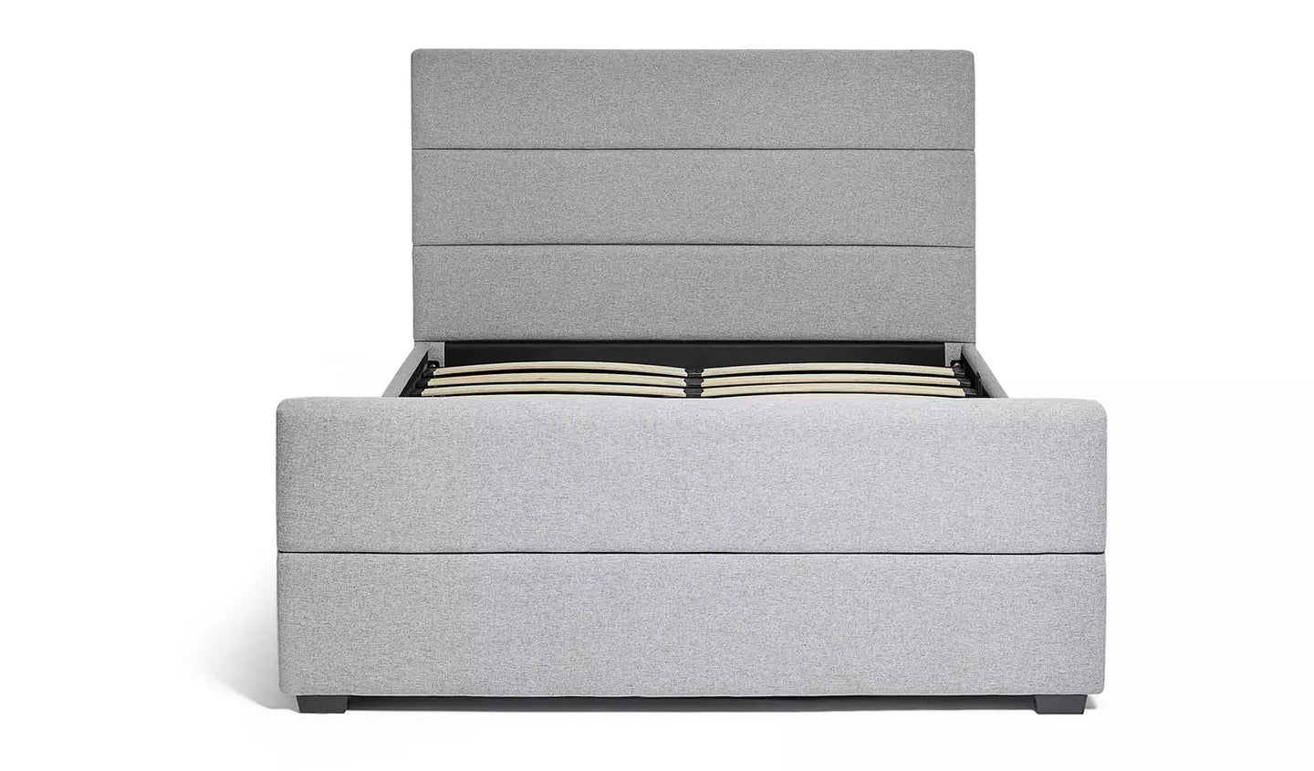 Costa Fabric Single Ottoman Bed Frame - Grey