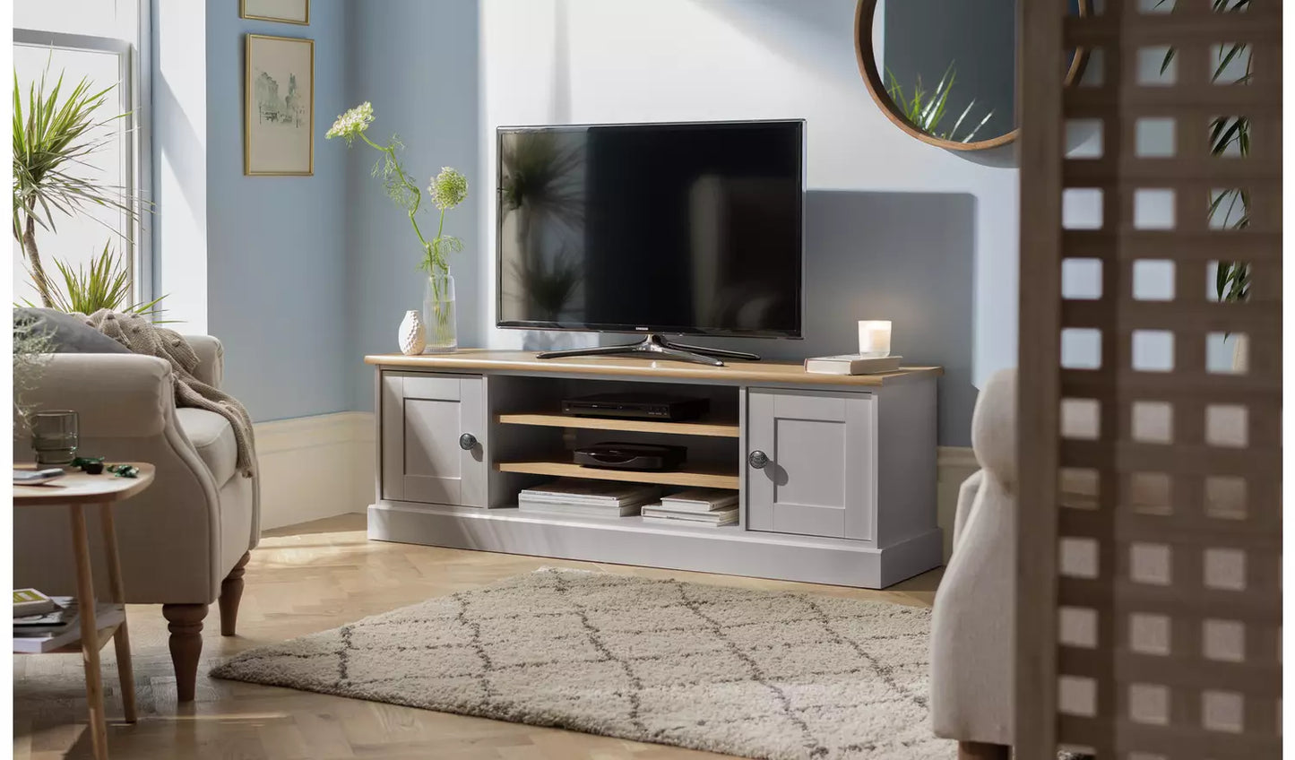 Assembled Winchester TV Unit - Grey