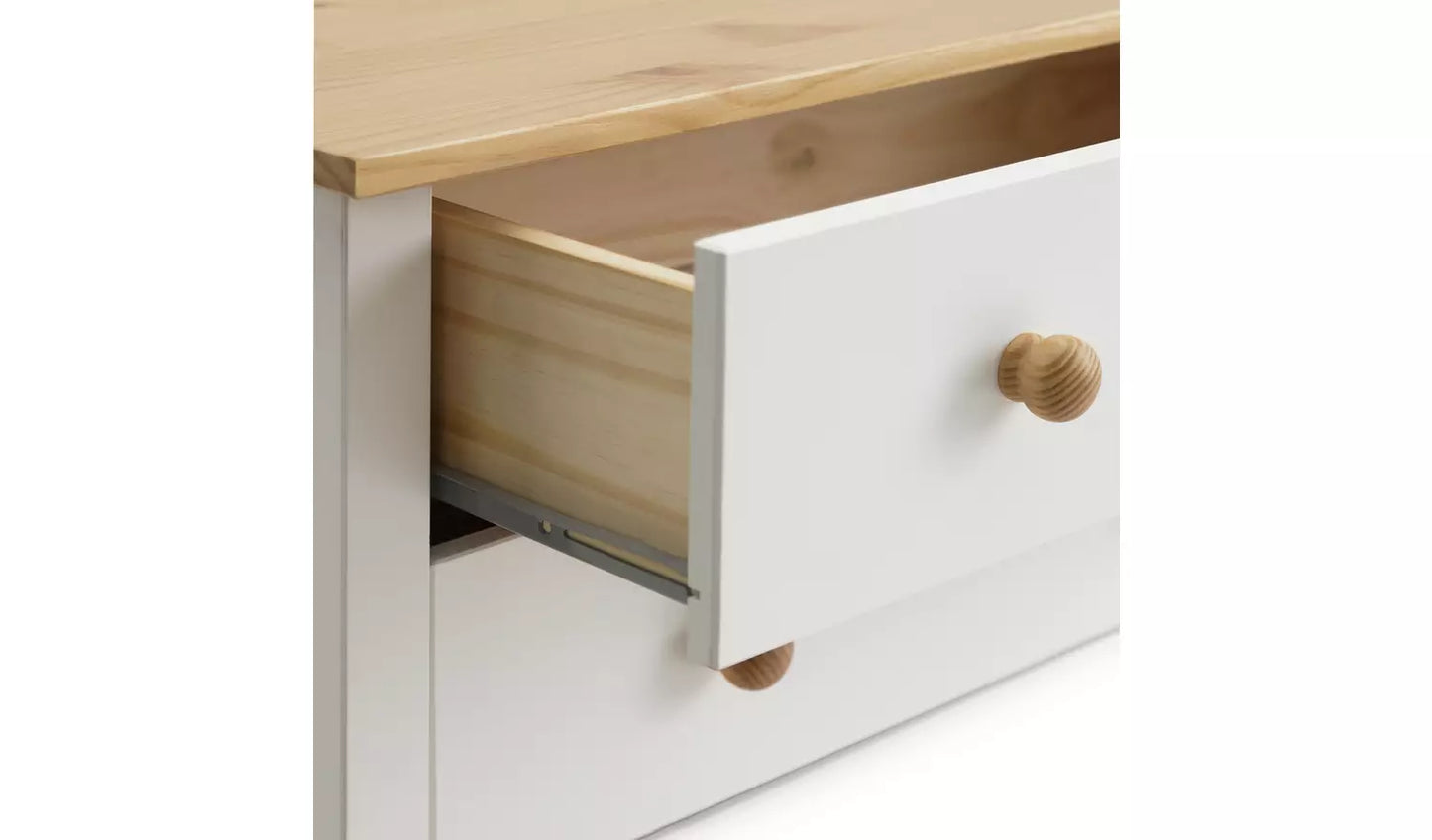 Assembled Scandinavia 10 Drawer Chest - Pine & White