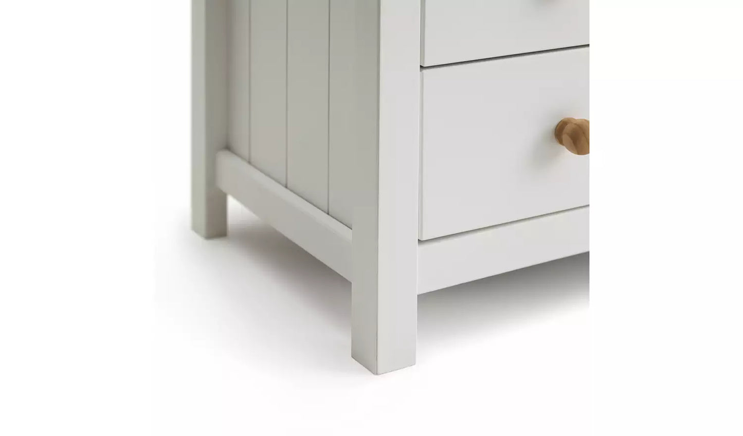 Assembled Scandinavia 10 Drawer Chest - Pine & White