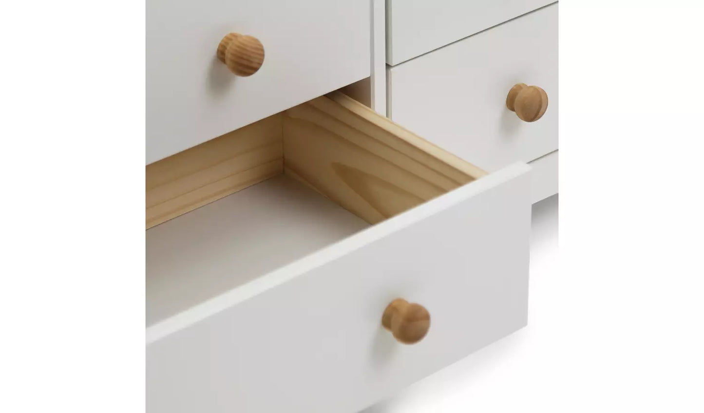 Assembled Scandinavia 10 Drawer Chest - Pine & White