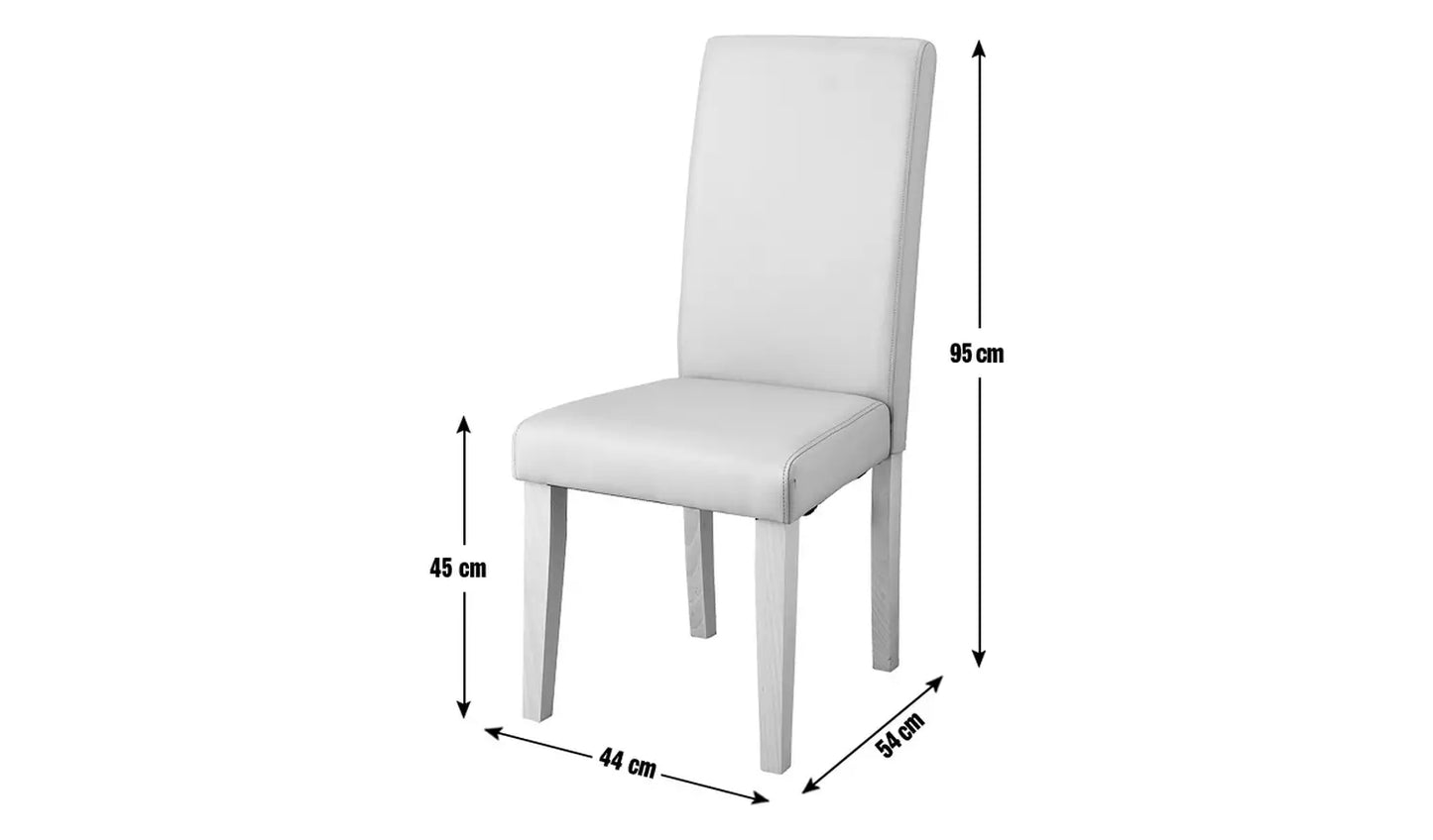 Assembled Pair of Midback Dining Chairs - Cream