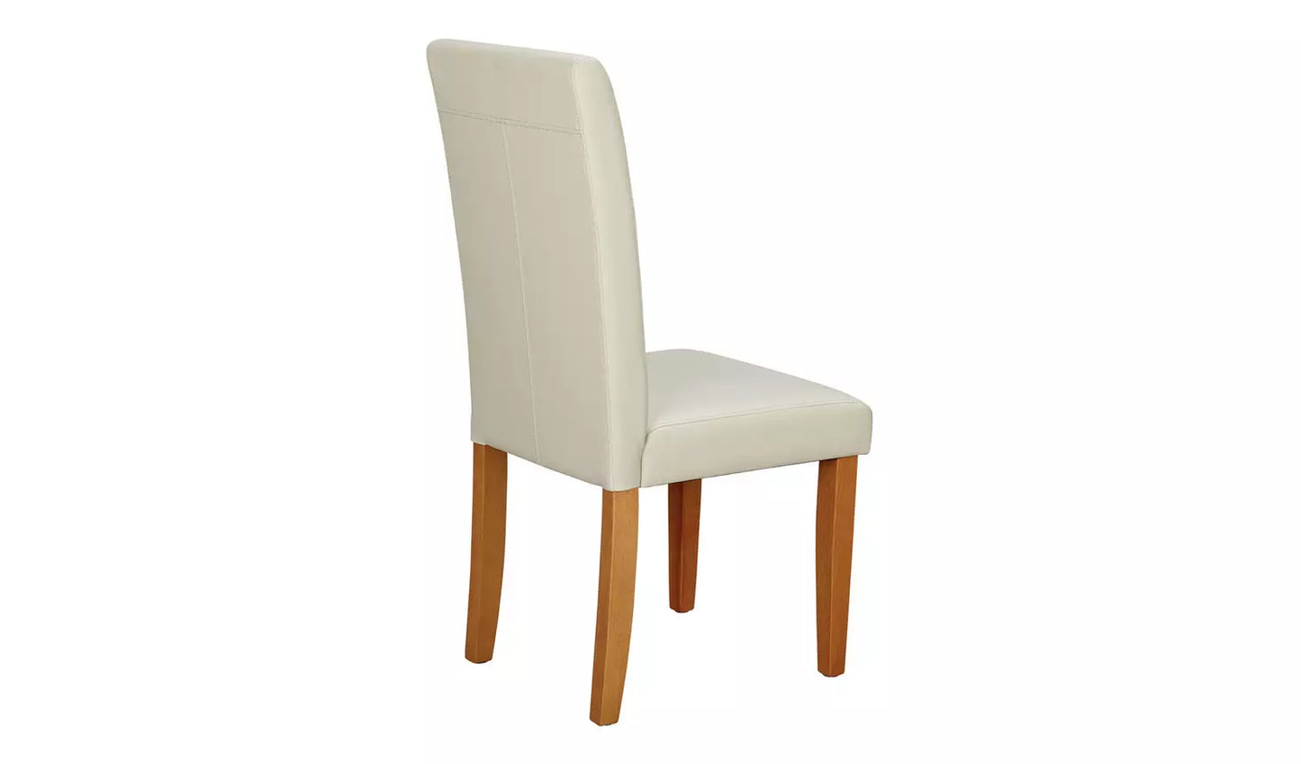 Assembled Pair of Midback Dining Chairs - Cream