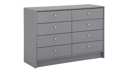 Assembled Malibu 4 + 4 Drawer Chest - Grey