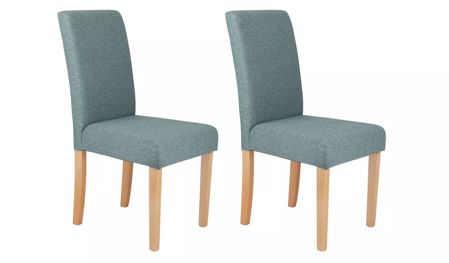 Assembled Tweed 4 Mid Back Dining Chairs - Teal