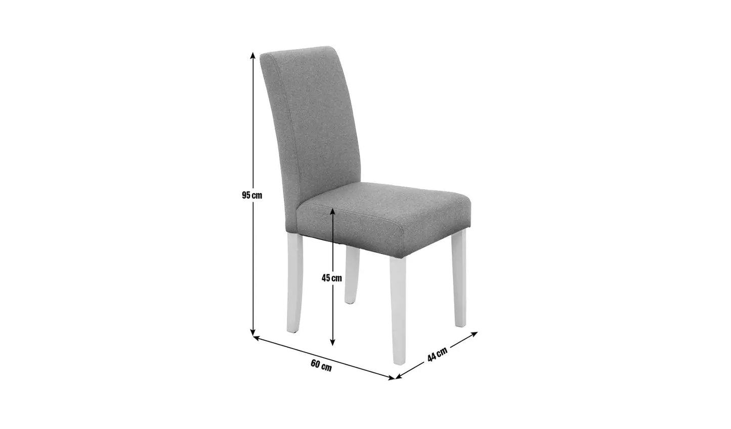 Assembled Tweed 4 Mid Back Dining Chairs - Teal