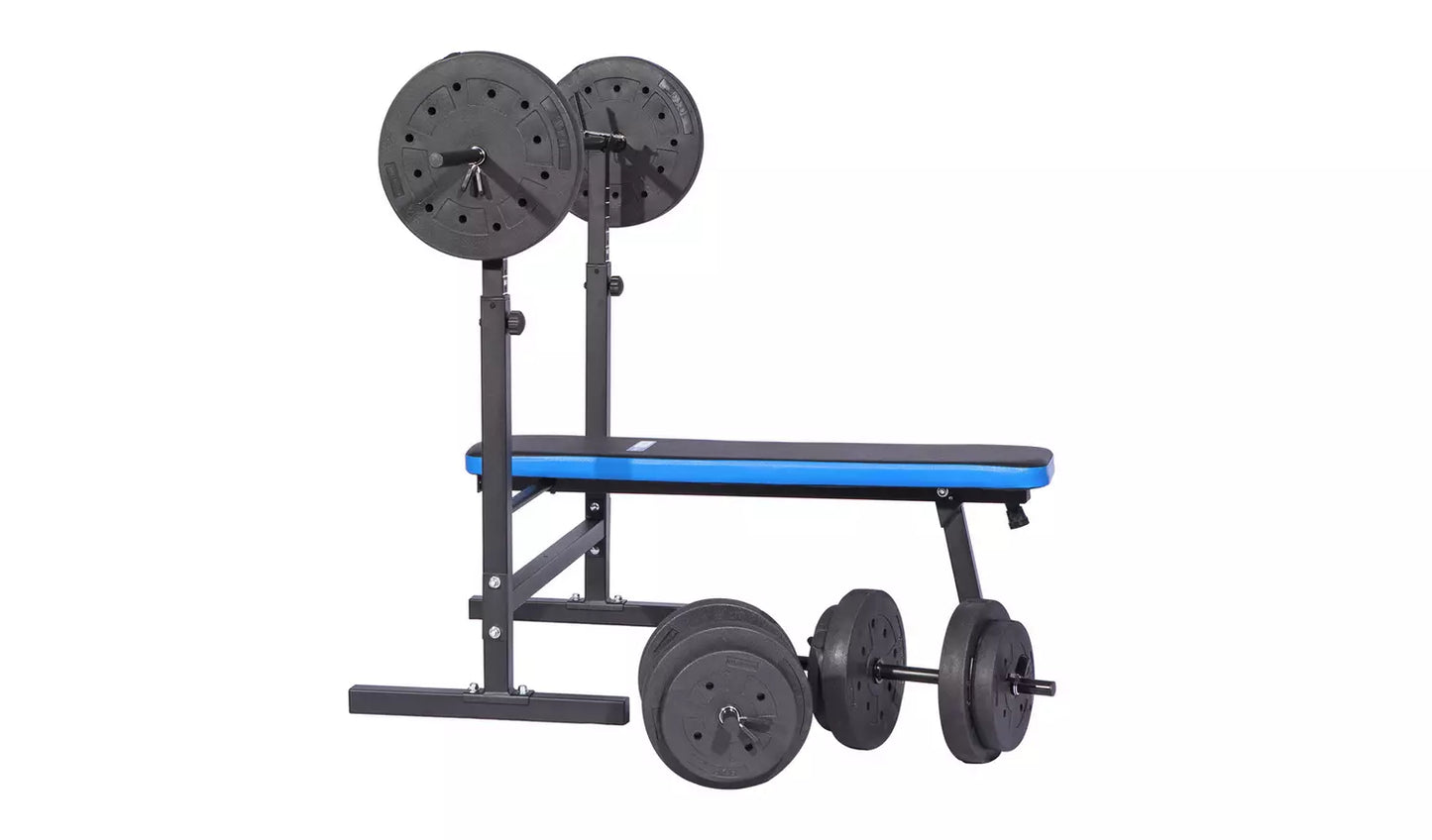 Pro Fitness Foldable Weight Bench with 50kg Weight Package