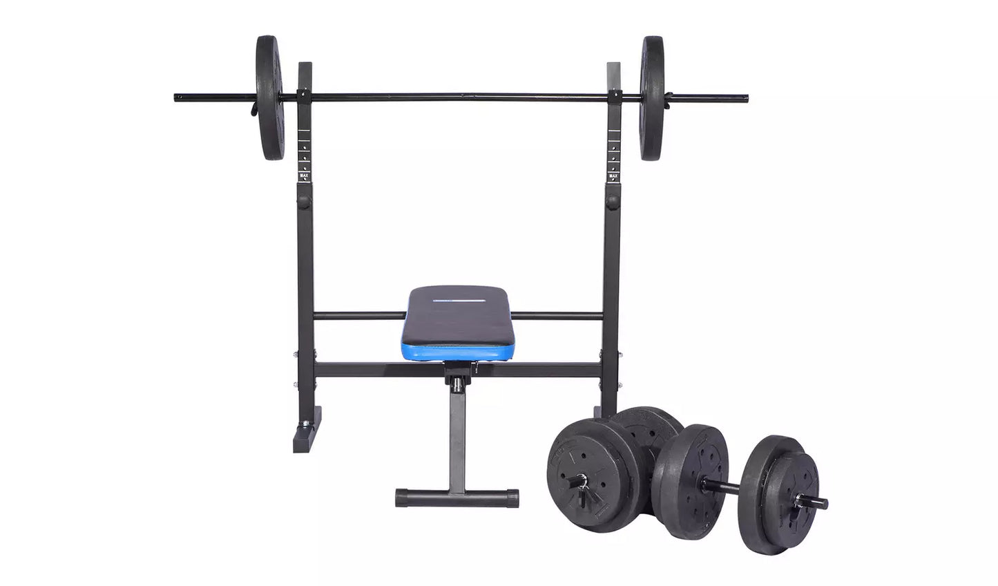 Pro Fitness Foldable Weight Bench with 50kg Weight Package