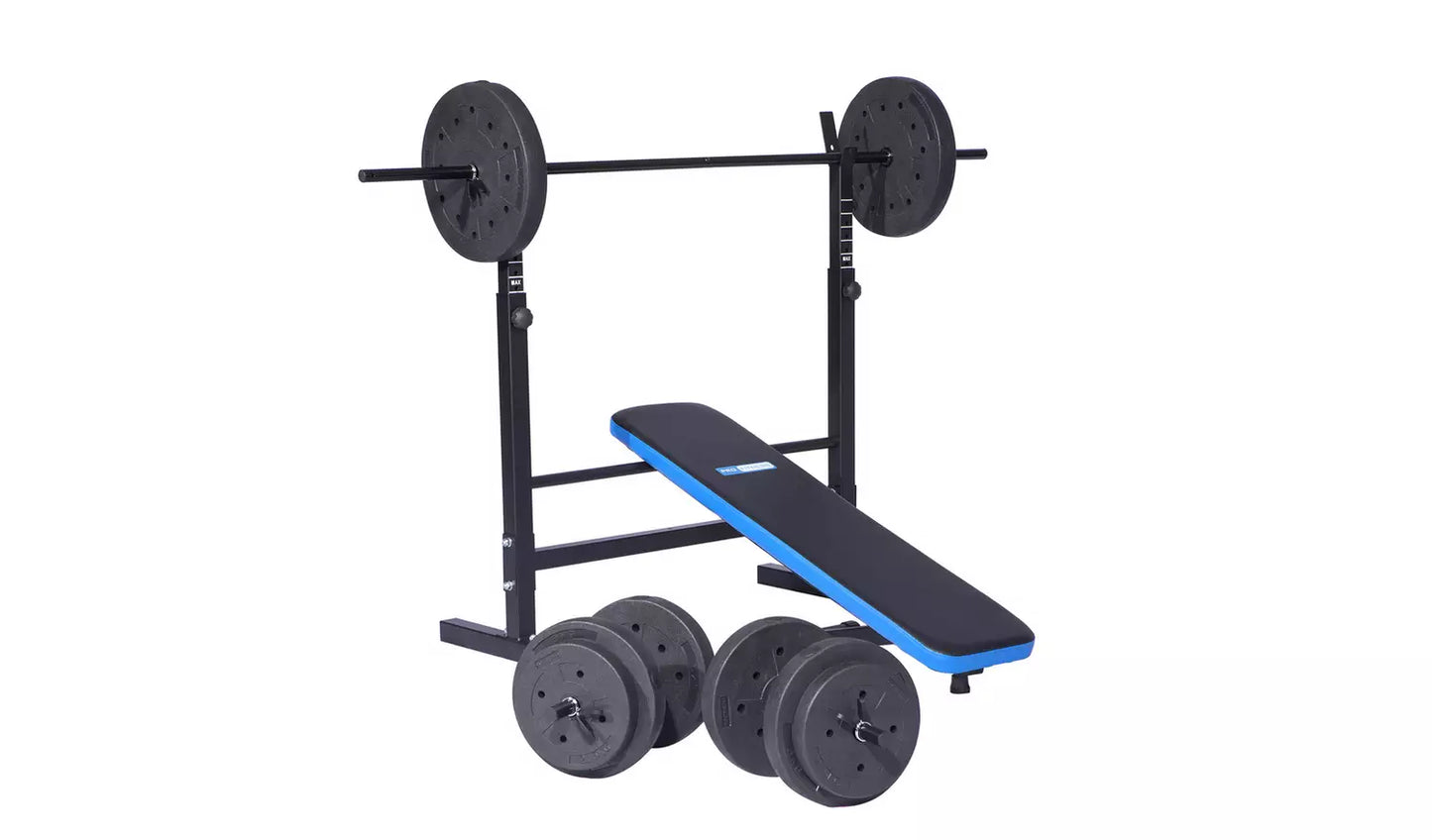 Pro Fitness Foldable Weight Bench with 50kg Weight Package