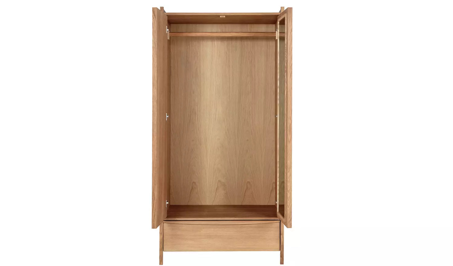 Habitat Derwent 2 Door Oak Wardrobe - Mirror