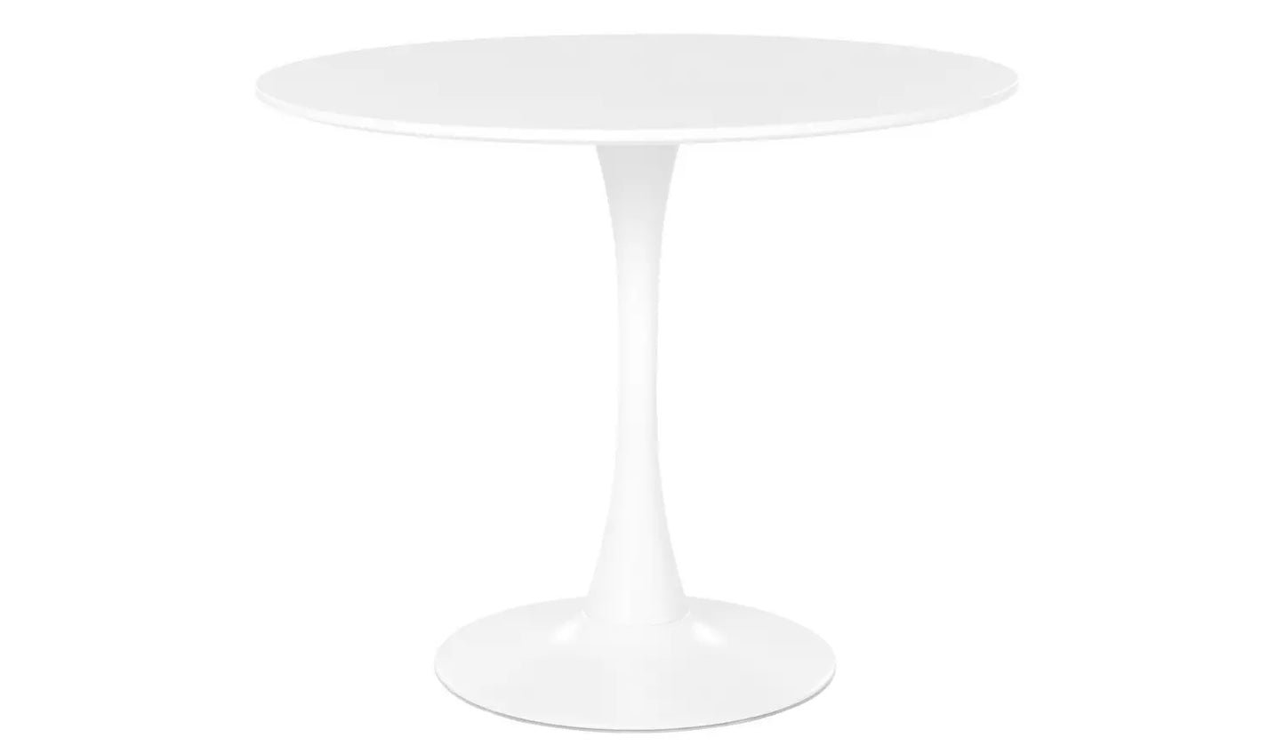 Assembled Habitat Tulip 4 Seater Round Dining Table - White