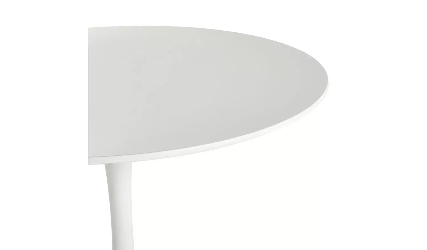 Assembled Habitat Tulip 4 Seater Round Dining Table - White