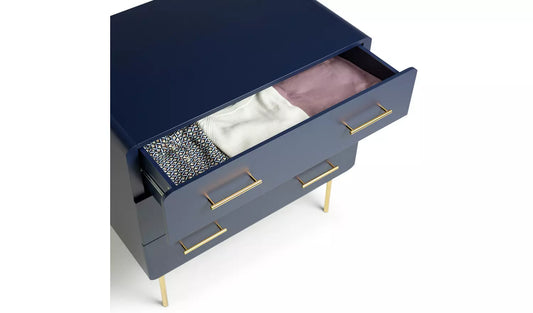 Assembled Habitat Wilderness 3 Drawer Chest - Blue (Damaged)