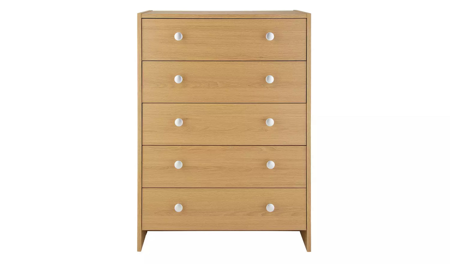 Assembled Seville 5 Drawer Chest - Oak Effect