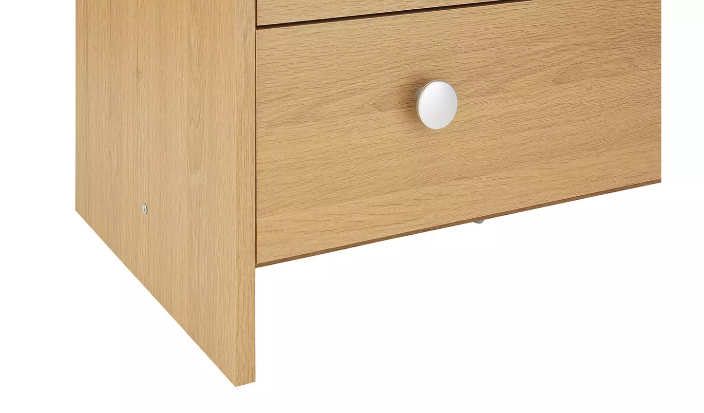 Assembled Seville 5 Drawer Chest - Oak Effect