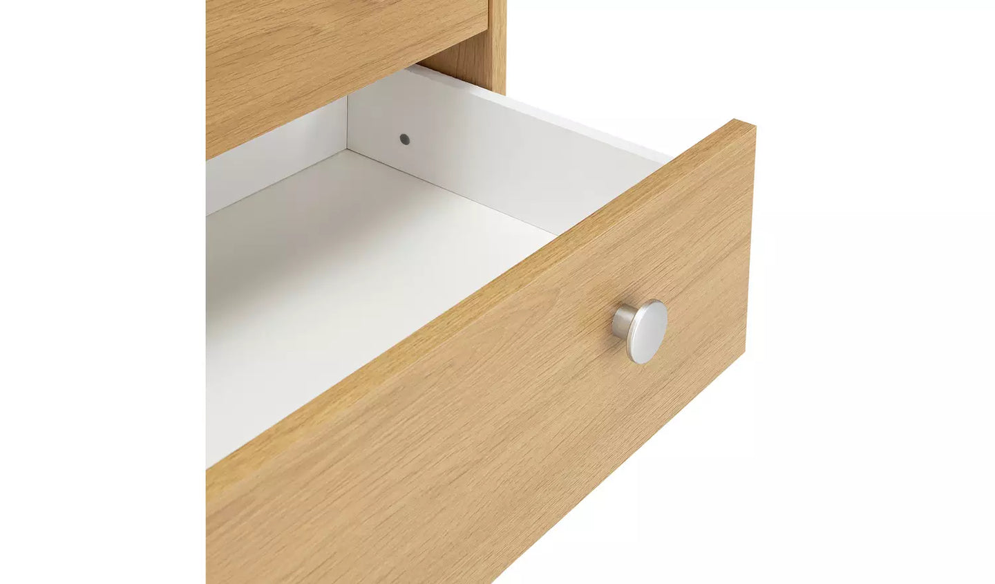 Assembled Seville 5 Drawer Chest - Oak Effect