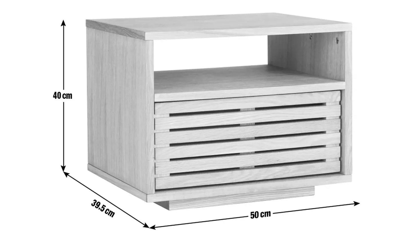 Assembled Habitat Max Oak Bedside Table - Oak