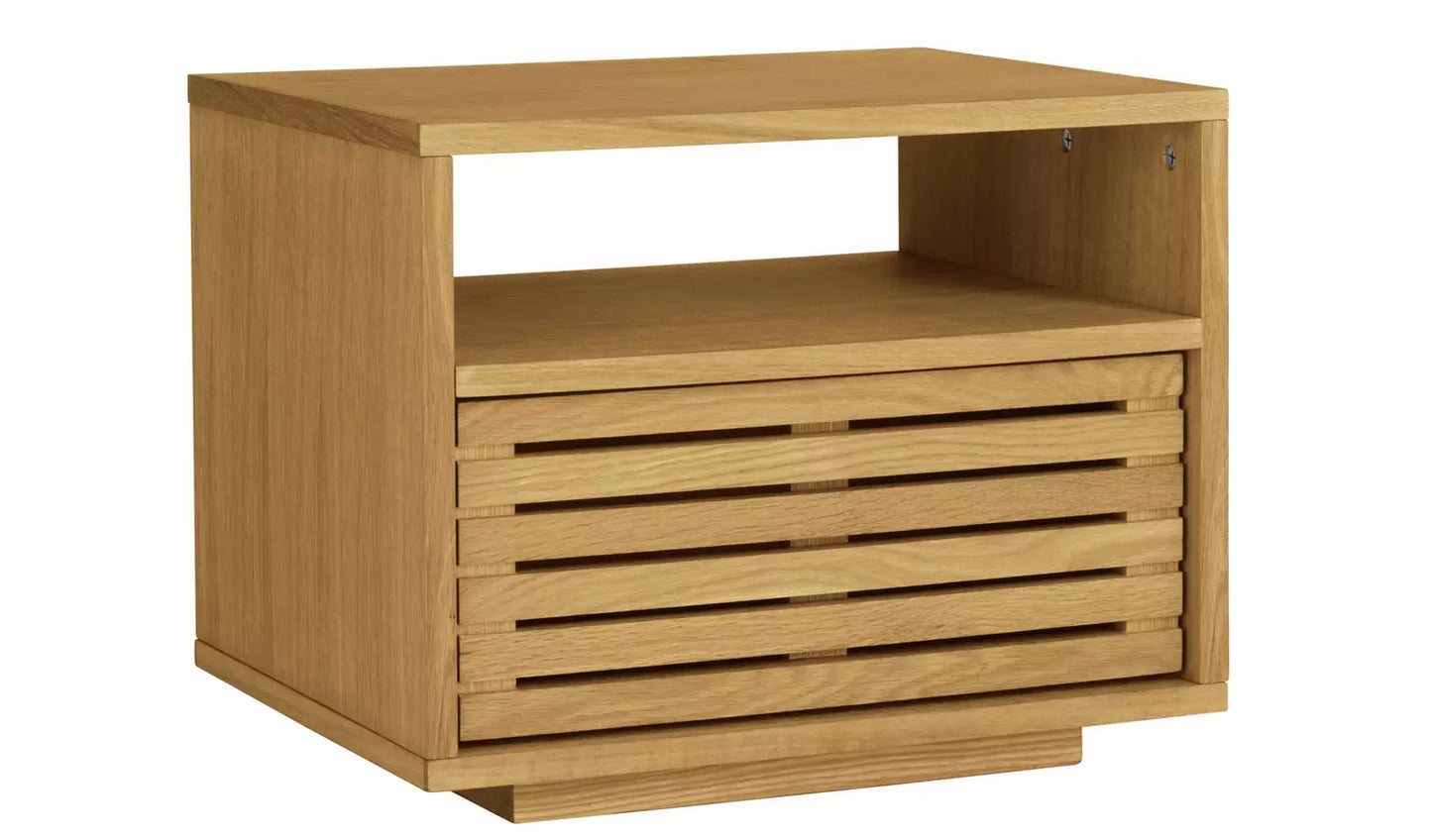 Assembled Habitat Max Oak Bedside Table - Oak