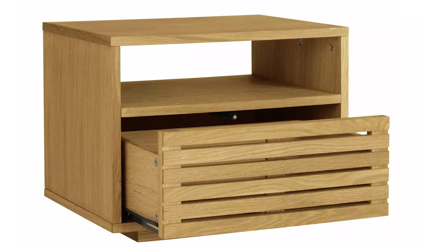 Assembled Habitat Max Oak Bedside Table - Oak