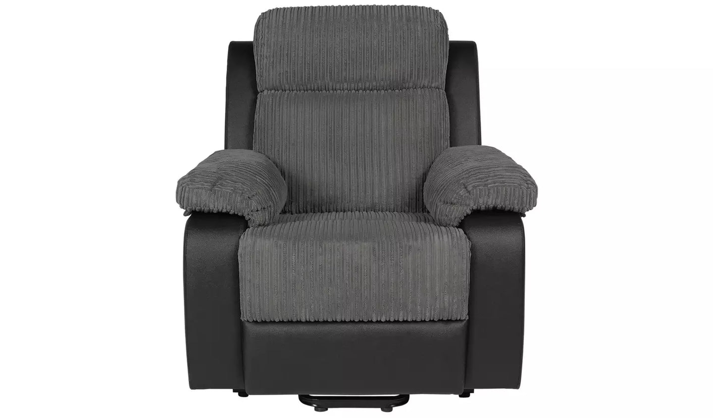 Bradley Rise & Recline Chair - Charcoal & Black
