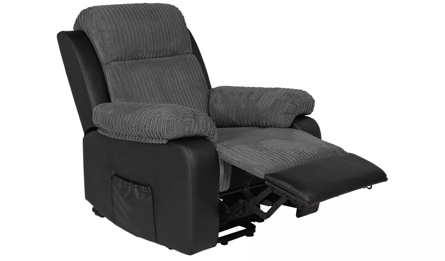 Bradley Rise & Recline Chair - Charcoal & Black
