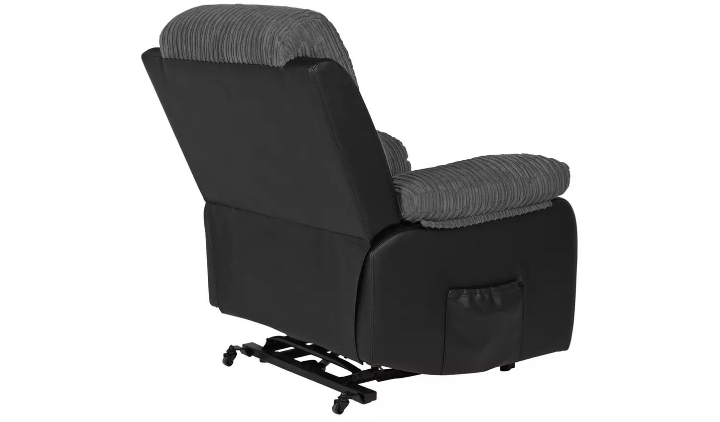 Bradley Rise & Recline Chair - Charcoal & Black