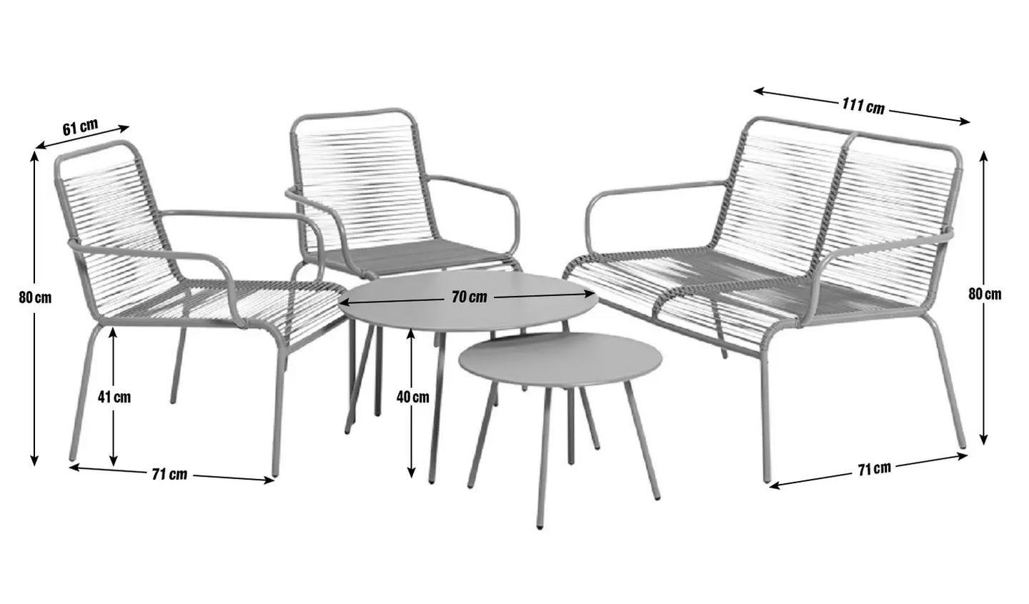 Habitat Ipanema 4 Seater Rattan Effect Garden Sofa Set