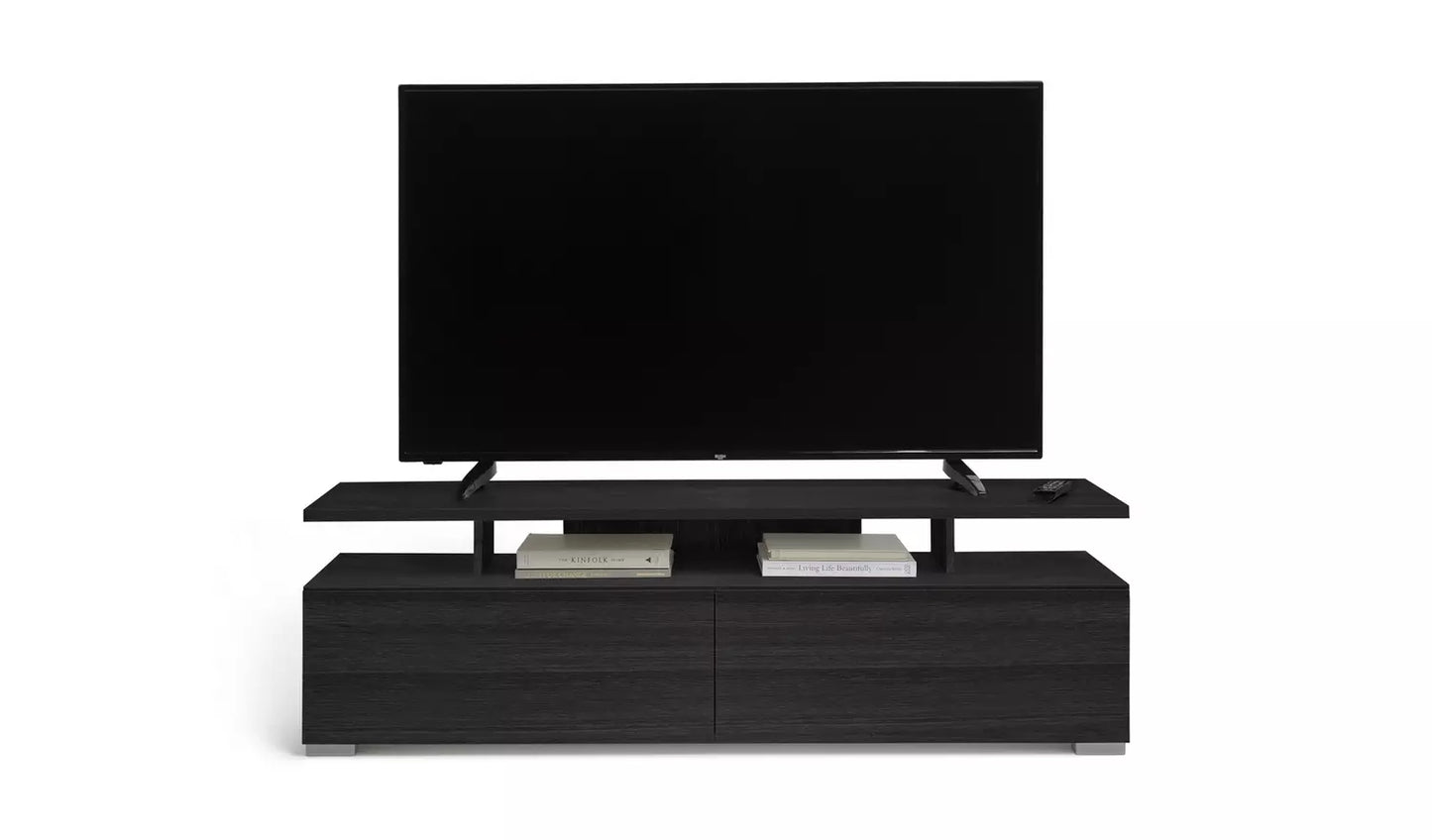 Assembled Habitat Floating Top TV Unit - Black & Brown