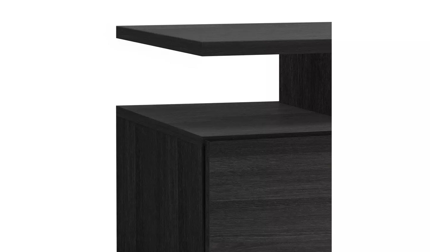 Assembled Habitat Floating Top TV Unit - Black & Brown