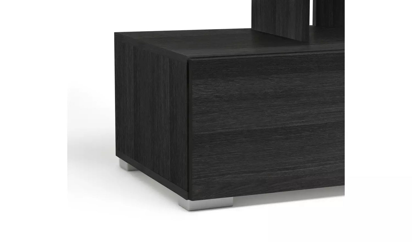 Assembled Habitat Floating Top TV Unit - Black & Brown