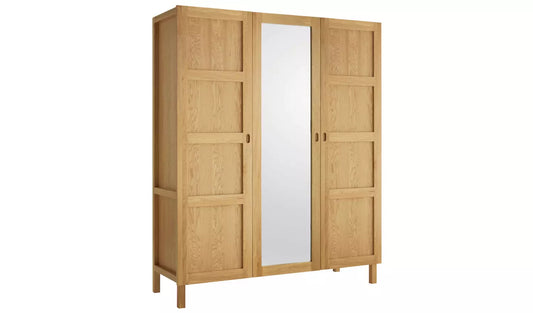 Radius 3 Door Wardrobe - Oak