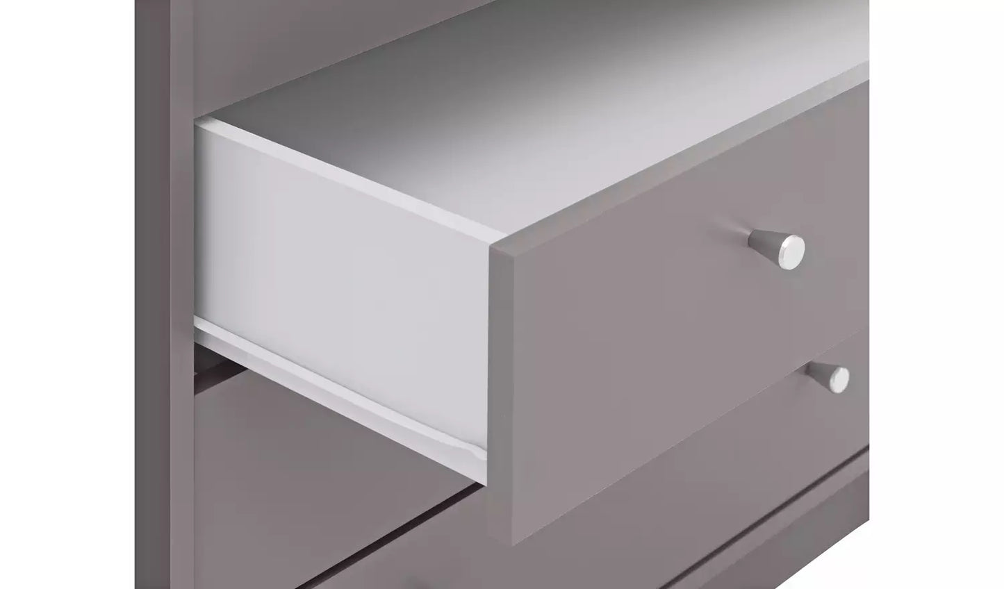 Malibu 2 Door 3 Drawer Mirror Wardrobe - Grey