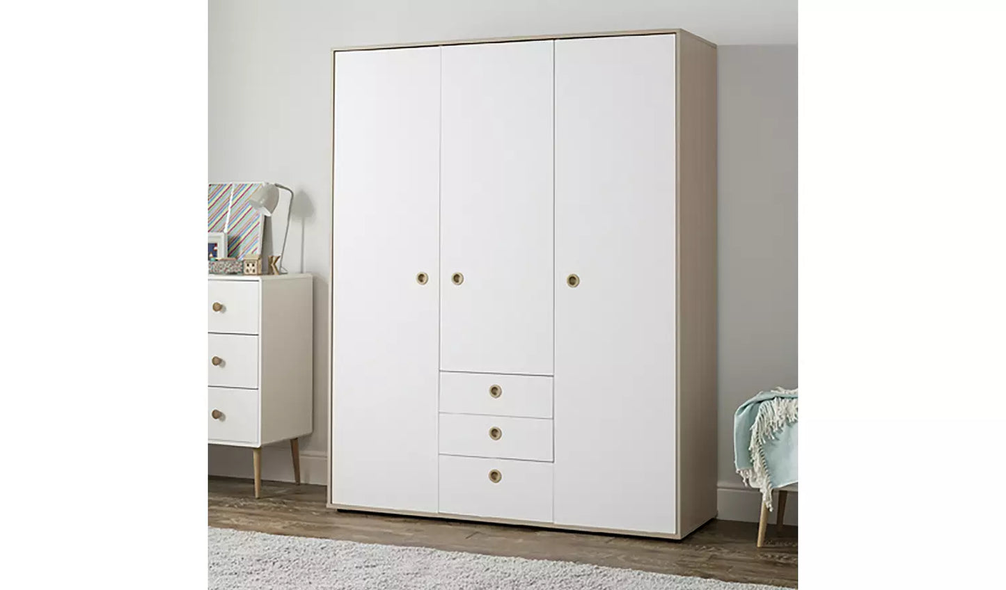Camden 3 Door Carcass Doors – White & Acacia