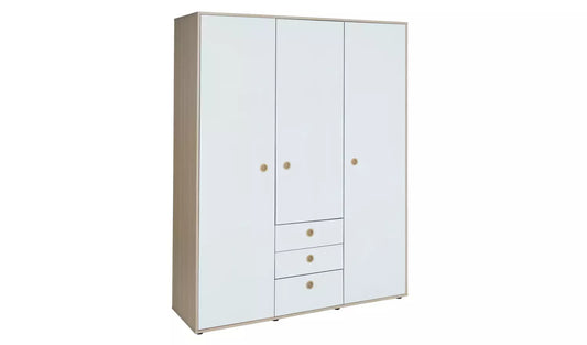 Camden 3 Door – White & Acacia CARCASS ONLY