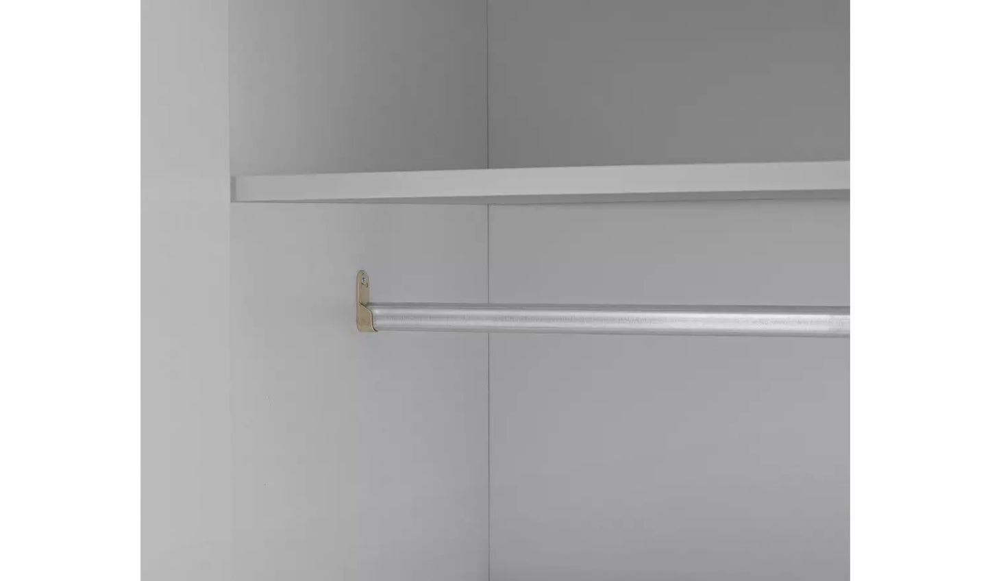Malibu 3 Door 4 Drawer Mirror Wardrobe - Grey