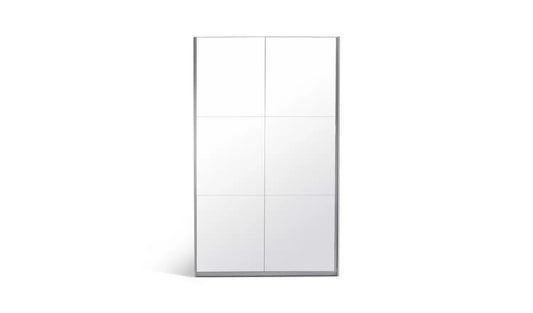 Assembled Habitat Sliding Holsted Mirrored Small Wardrobe - White