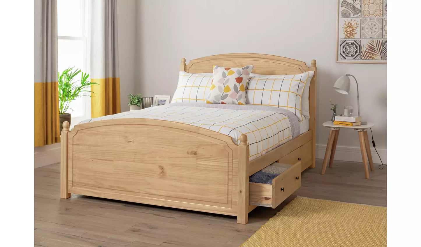 Emberton Kingsize Wooden Bed Frame - Pine