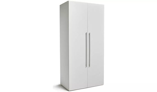 Assembled 2 Door Tall Wardrobe - Grey