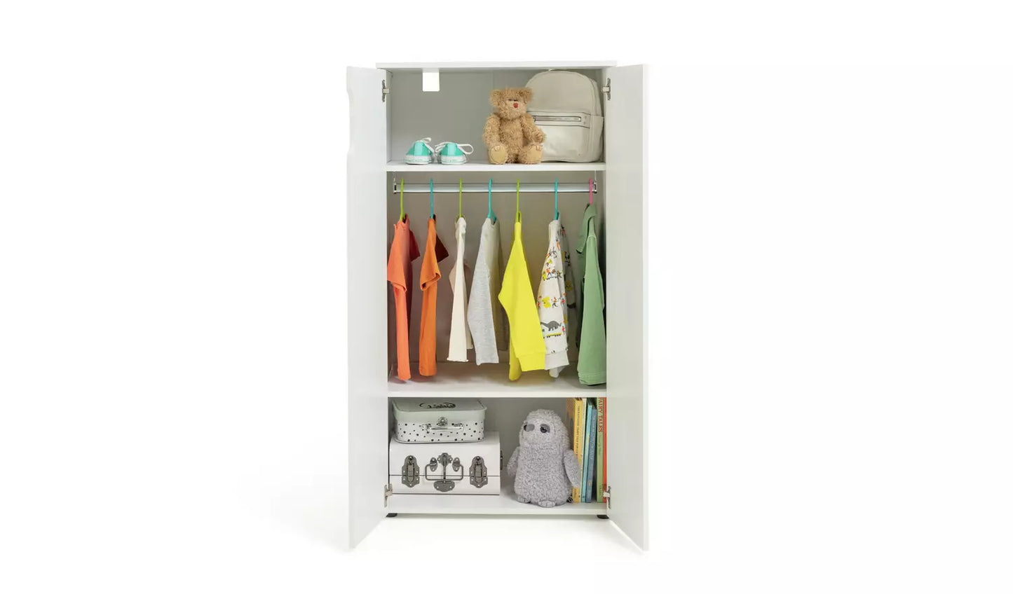Habitat Pod 2 Door Short Wardrobe - White