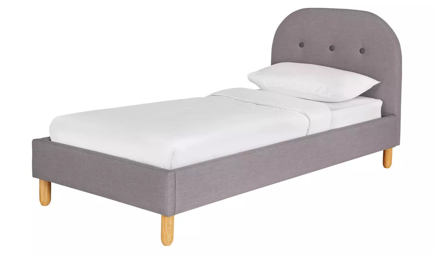 Assembled Habitat Elin Single Fabric Bed Frame - Grey