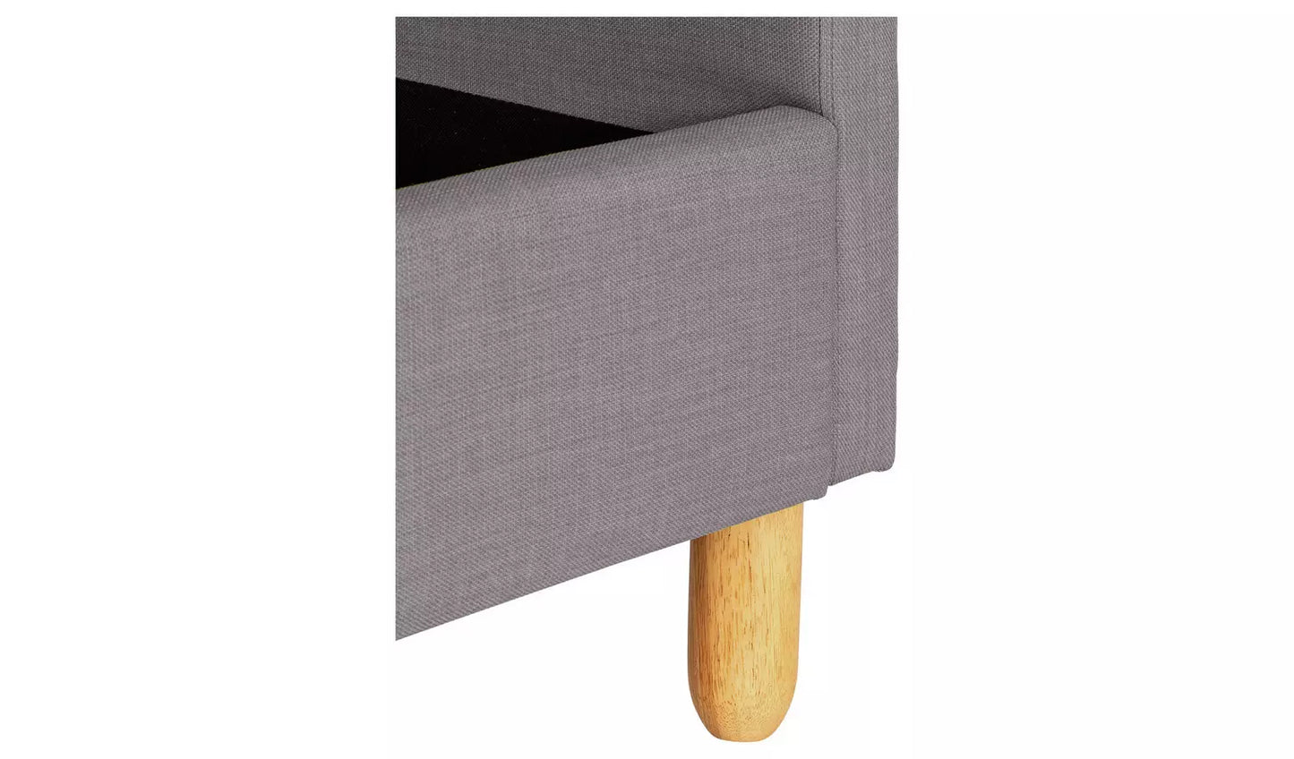 Assembled Habitat Elin Single Fabric Bed Frame - Grey