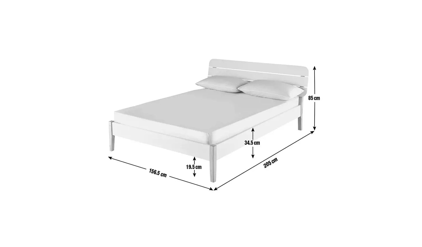 Habitat Hanna Small Double Wooden Bed Frame - White
