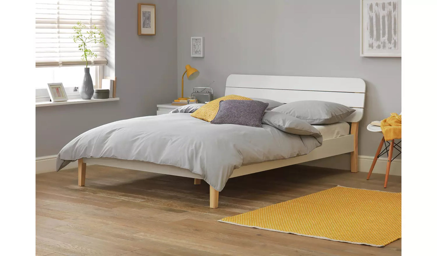 Habitat Hanna Small Double Wooden Bed Frame - White