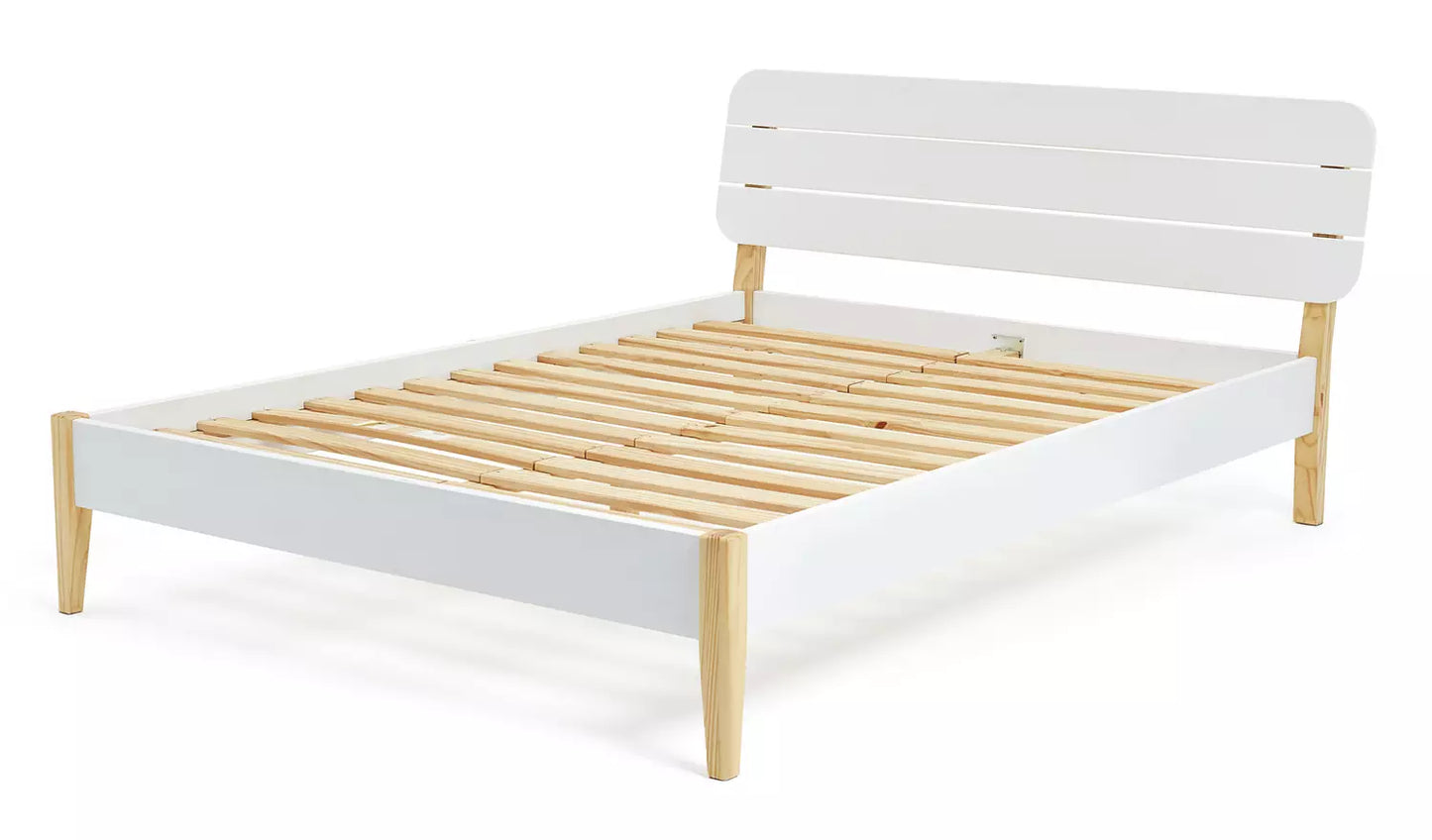 Habitat Hanna Small Double Wooden Bed Frame - White