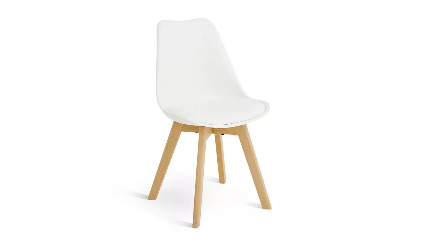 Habitat Jerry Pair of Dining Chair - White