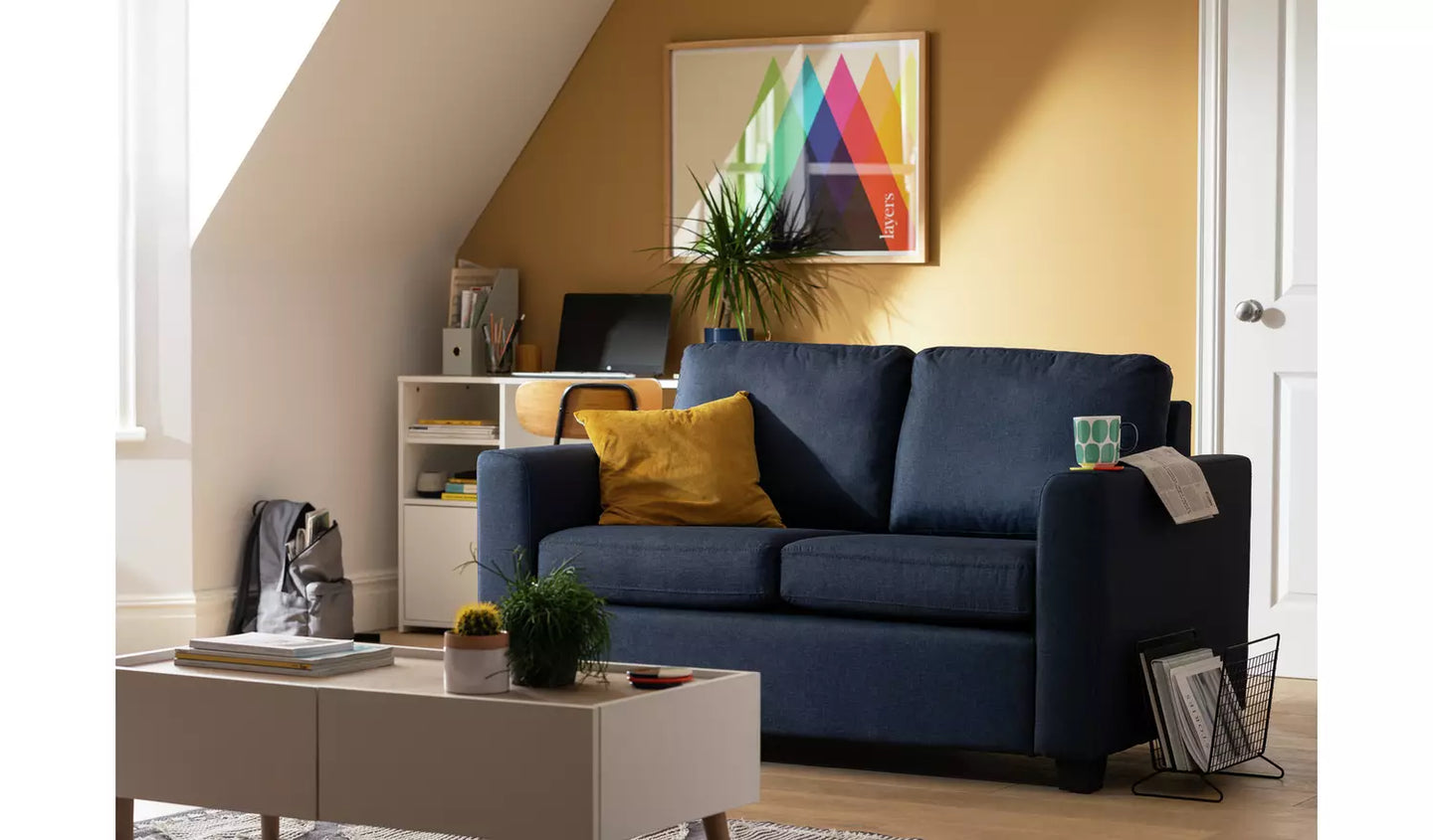 Habitat Apartment Fabric 2 Seater Sofa Bed - Charcoa