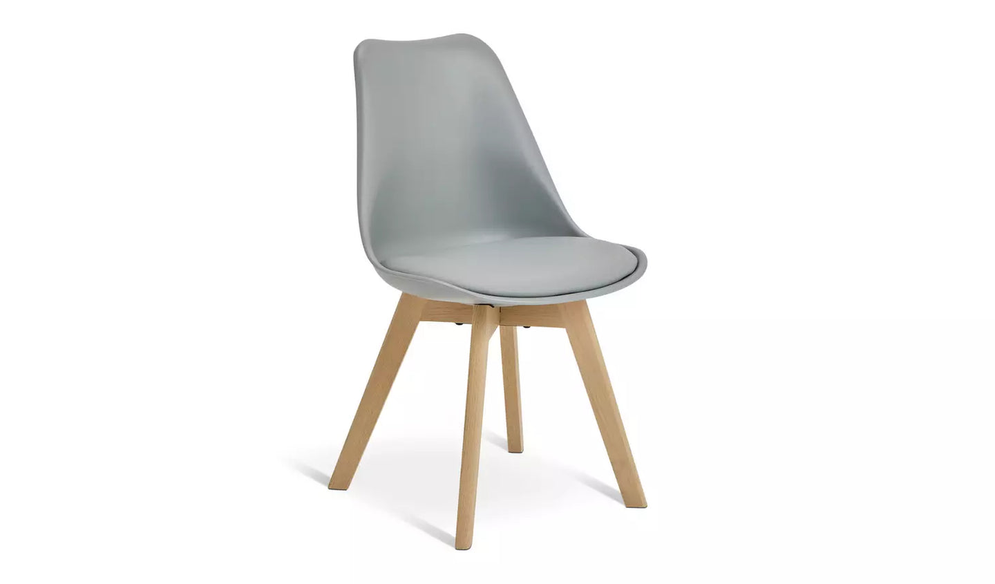 Habitat Jerry Pair of Dining Chair - Grey